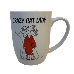 NWT Petrageous Crazy Cat Lady  Double Sided Ceramic 24oz Extra Large Coffee Mug